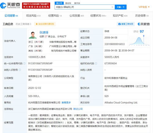 阿里云關(guān)聯(lián)公司業(yè)務(wù)拓展 新增翻譯服務(wù)與計(jì)算機(jī)軟硬件技術(shù)開(kāi)發(fā)